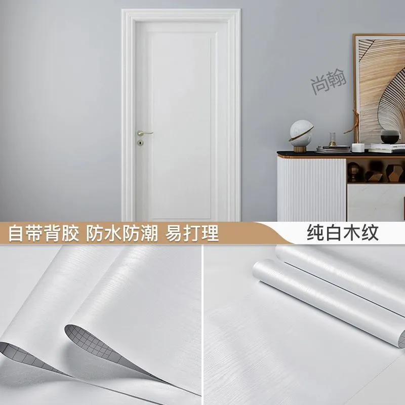Wood Grain Self-Adhesive Wallpaper Stickers - Waterproof, Oil-Proof, Color Change Renovation for Home, Bedroom, Dorm, Desktop, and Walls - Wholesale Available thumbnail 7