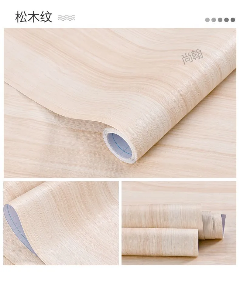 Wood Grain Self-Adhesive Wallpaper Stickers - Waterproof, Oil-Proof, Color Change Renovation for Home, Bedroom, Dorm, Desktop, and Walls - Wholesale Available showcase 18