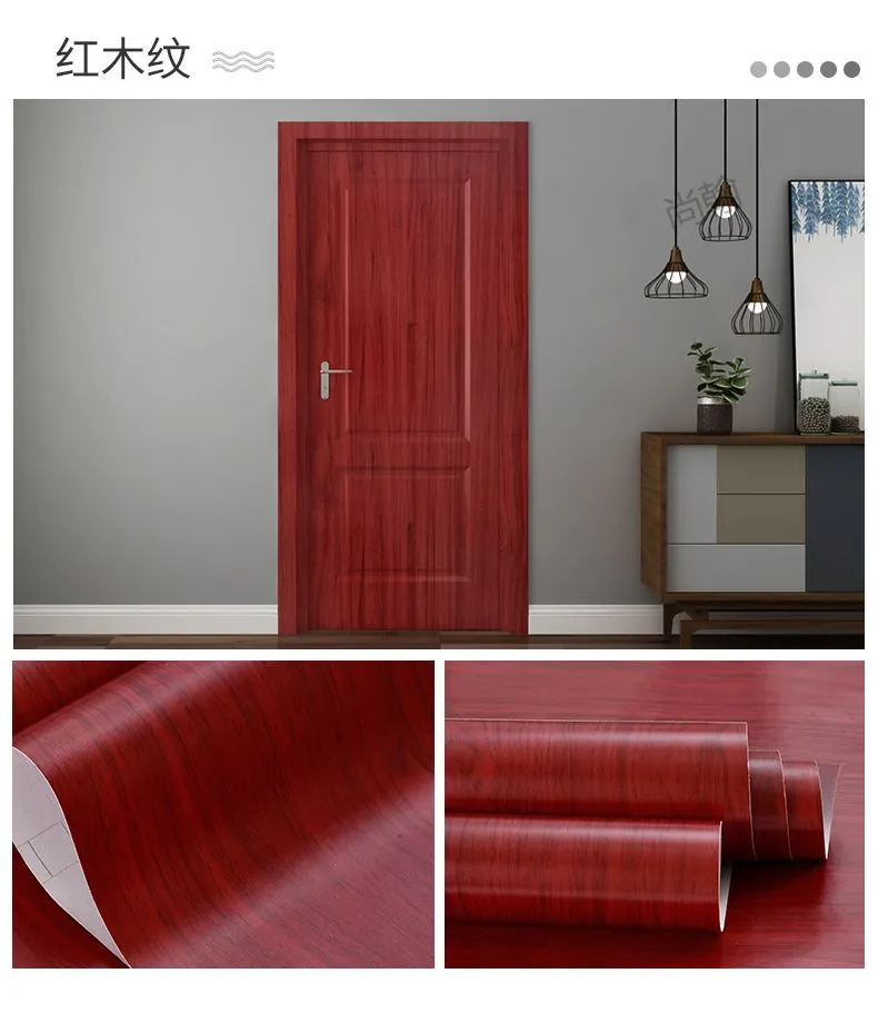Wood Grain Self-Adhesive Wallpaper Stickers - Waterproof, Oil-Proof, Color Change Renovation for Home, Bedroom, Dorm, Desktop, and Walls - Wholesale Available showcase 9