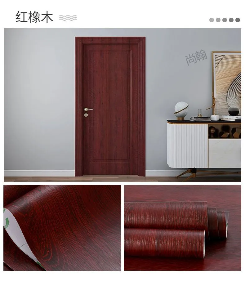 Wood Grain Self-Adhesive Wallpaper Stickers - Waterproof, Oil-Proof, Color Change Renovation for Home, Bedroom, Dorm, Desktop, and Walls - Wholesale Available showcase 10
