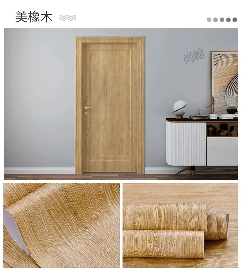 Wood Grain Self-Adhesive Wallpaper Stickers - Waterproof, Oil-Proof, Color Change Renovation for Home, Bedroom, Dorm, Desktop, and Walls - Wholesale Available showcase 14