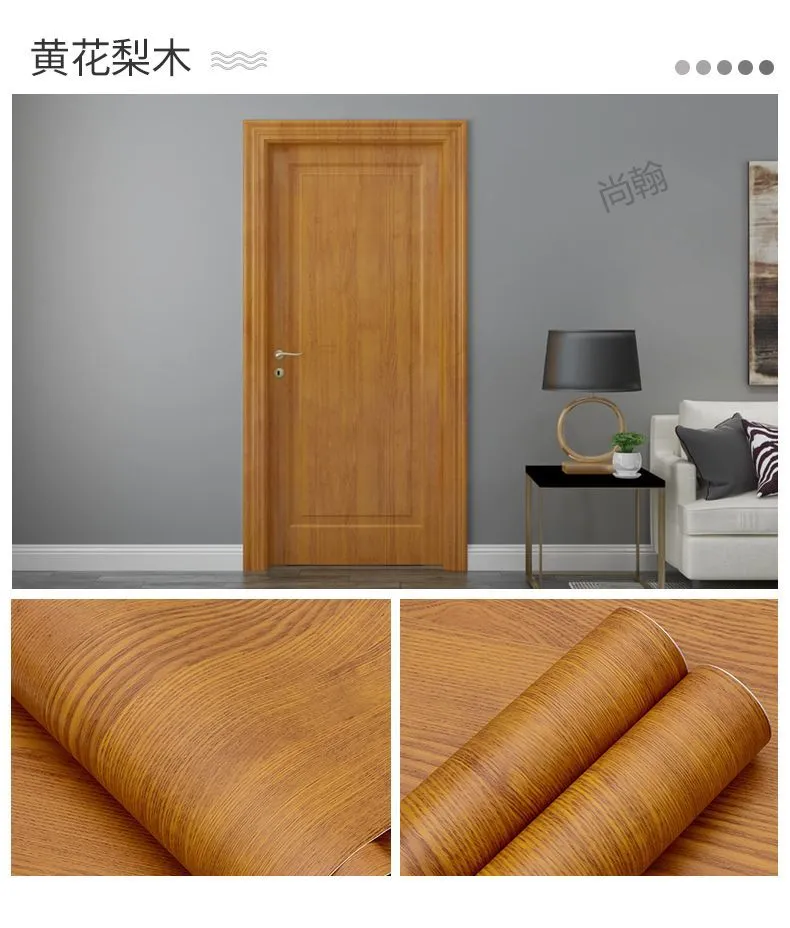 Wood Grain Self-Adhesive Wallpaper Stickers - Waterproof, Oil-Proof, Color Change Renovation for Home, Bedroom, Dorm, Desktop, and Walls - Wholesale Available showcase 13