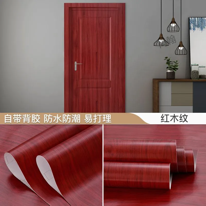 Wood Grain Self-Adhesive Wallpaper Stickers - Waterproof, Oil-Proof, Color Change Renovation for Home, Bedroom, Dorm, Desktop, and Walls - Wholesale Available thumbnail 9