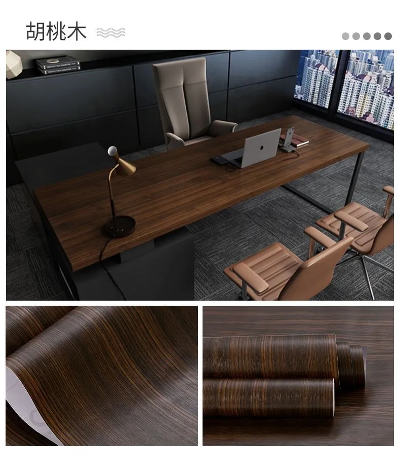 Wood Grain Self-Adhesive Wallpaper Stickers - Waterproof, Oil-Proof, Color Change Renovation for Home, Bedroom, Dorm, Desktop, and Walls - Wholesale Available showcase 11