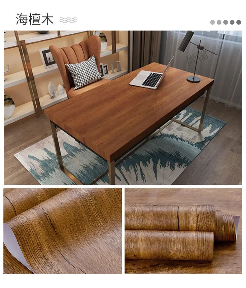 Wood Grain Self-Adhesive Wallpaper Stickers - Waterproof, Oil-Proof, Color Change Renovation for Home, Bedroom, Dorm, Desktop, and Walls - Wholesale Available showcase 7