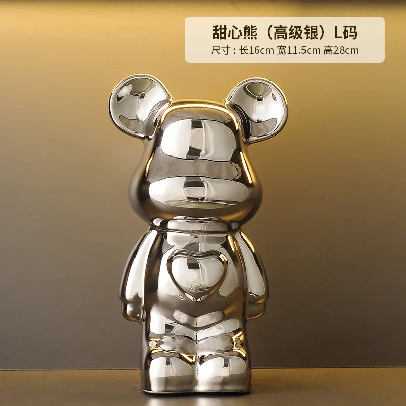 Sweetheart Bear - Silver 28cm