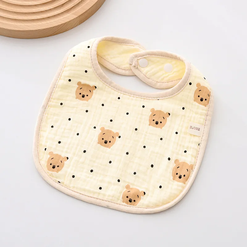 Baby Bibs 100% Pure Cotton, Soft Absorbent Gauze, 6-Layer Thick, Newborn Infant Toddler Feeding Bibs, Unisex Design, Burp Cloths for Sensitive Skin thumbnail 7