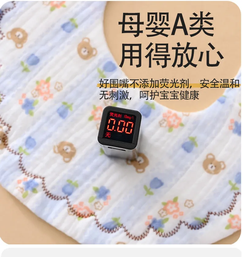 Baby Bibs 100% Pure Cotton, Soft Absorbent Gauze, 6-Layer Thick, Newborn Infant Toddler Feeding Bibs, Unisex Design, Burp Cloths for Sensitive Skin showcase 5