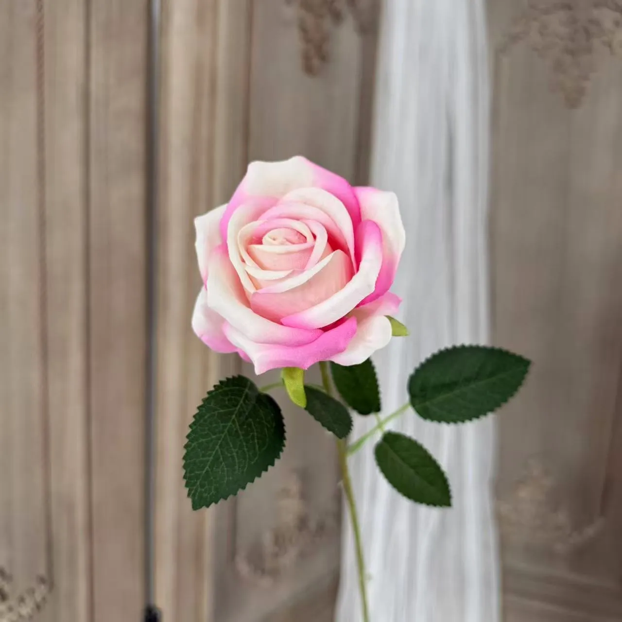 Artificial Velvet Roses - Single Stem Fake Flowers for Wedding, Home Decoration, Bouquets, and Wholesale thumbnail 8