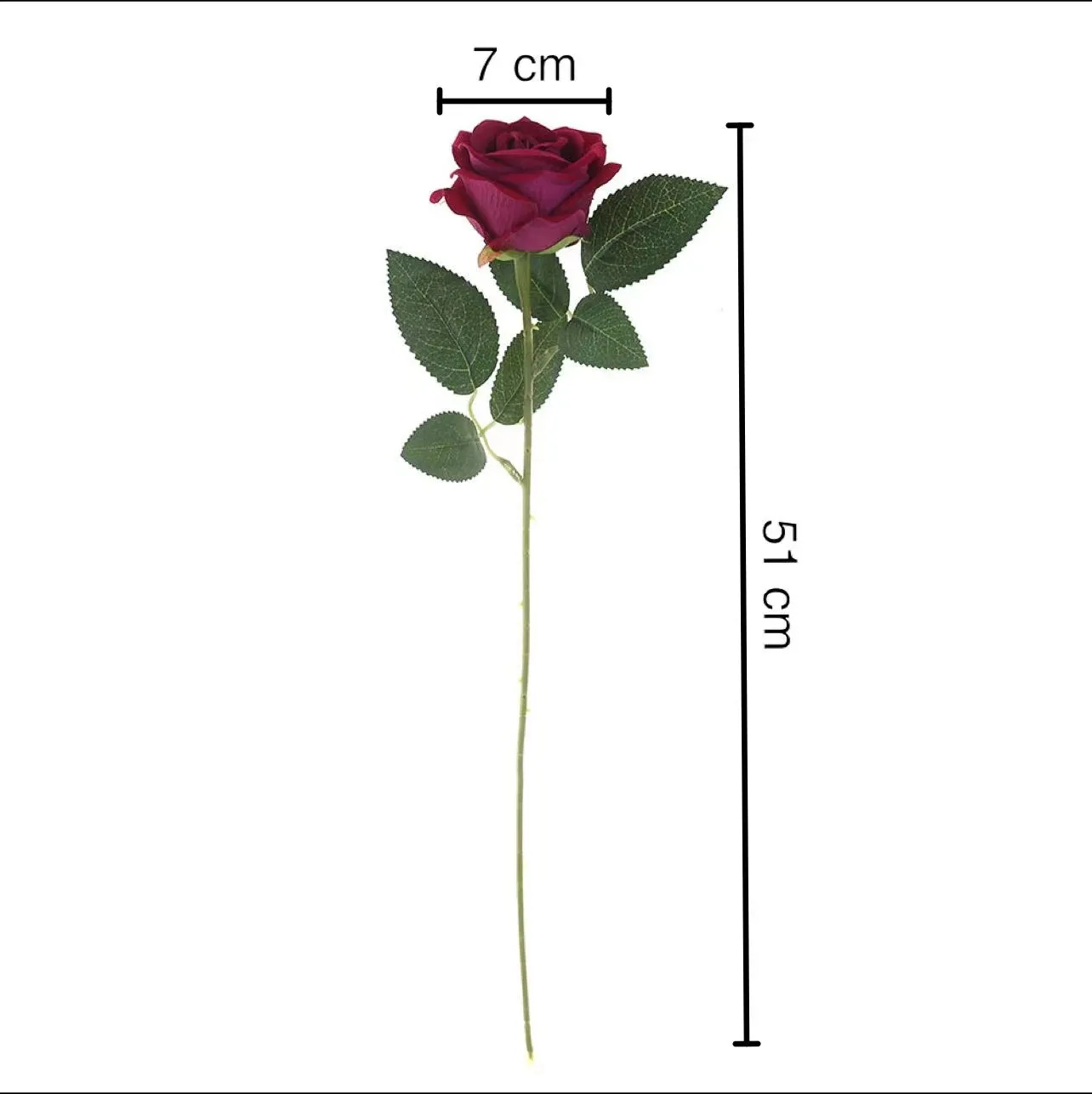 Artificial Velvet Roses - Single Stem Fake Flowers for Wedding, Home Decoration, Bouquets, and Wholesale thumbnail 5