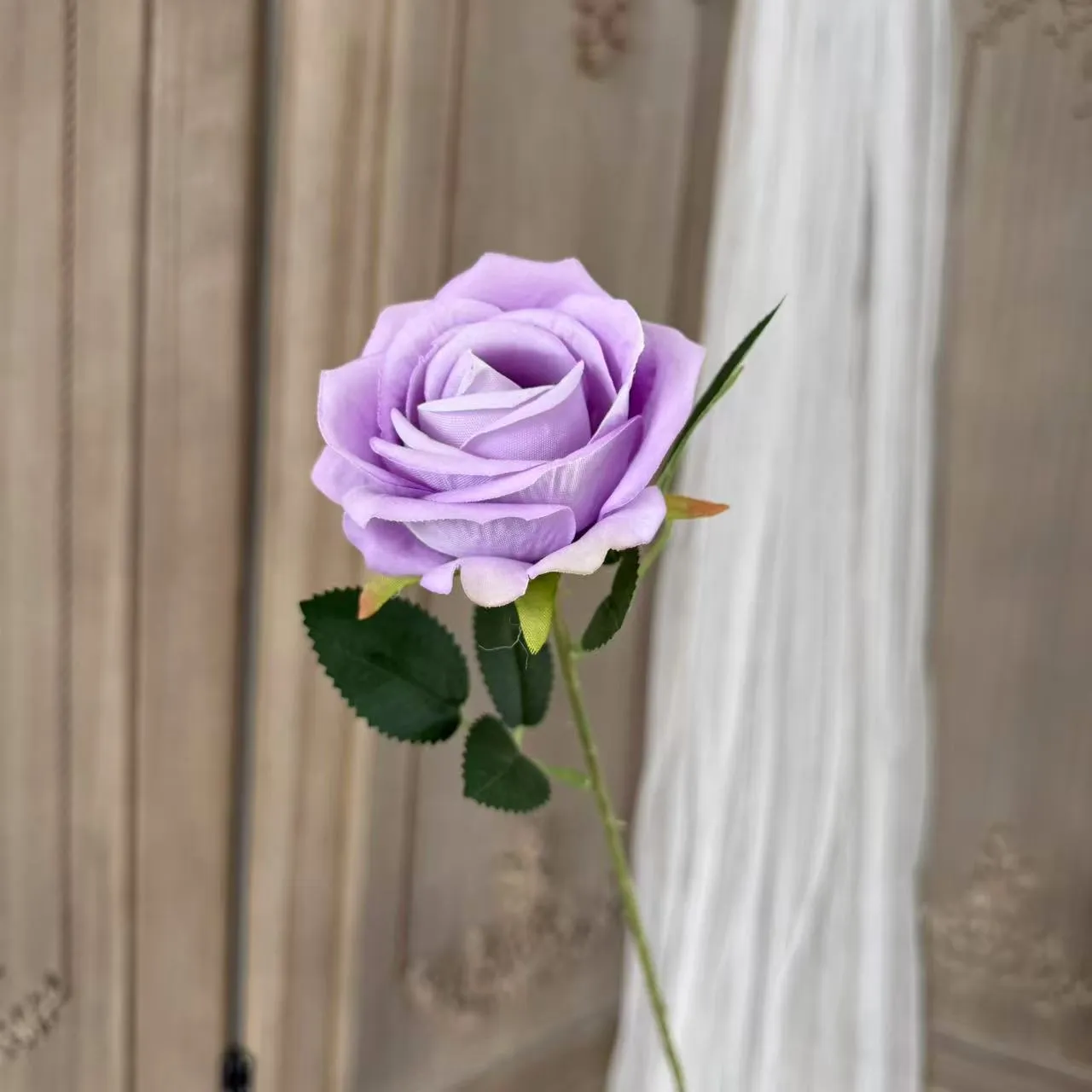 Artificial Velvet Roses - Single Stem Fake Flowers for Wedding, Home Decoration, Bouquets, and Wholesale thumbnail 10