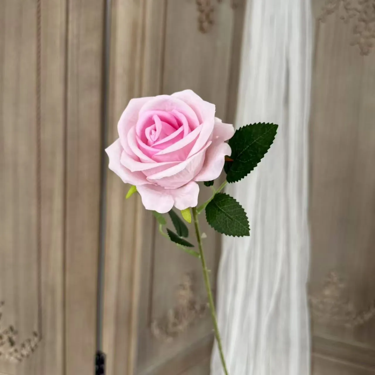 Artificial Velvet Roses - Single Stem Fake Flowers for Wedding, Home Decoration, Bouquets, and Wholesale thumbnail 6