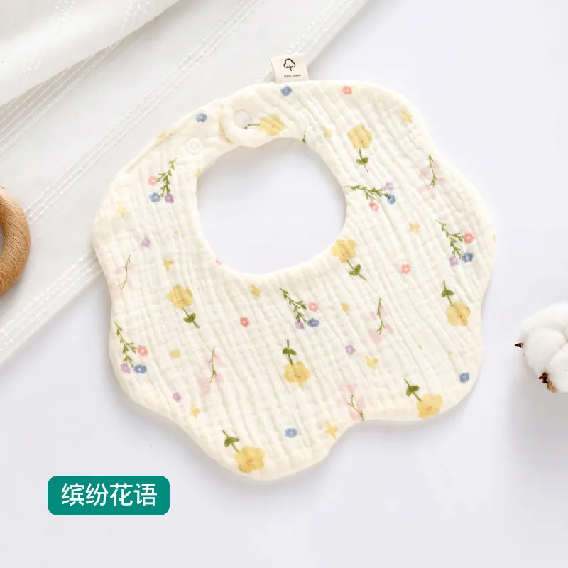Soft Cotton Baby Bibs 360 Degree Rotating - 6 Layer Gauze, Adjustable Snap Buttons, Infant and Toddler Saliva Towel, Class A Material thumbnail 7