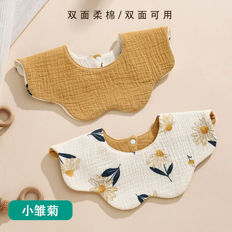 Baby Bibs 360 Degree Rotating Cotton Gauze Saliva Towel - Waterproof, Double-Sided, Korean Style Ins Design for Infants and Toddlers thumbnail 9