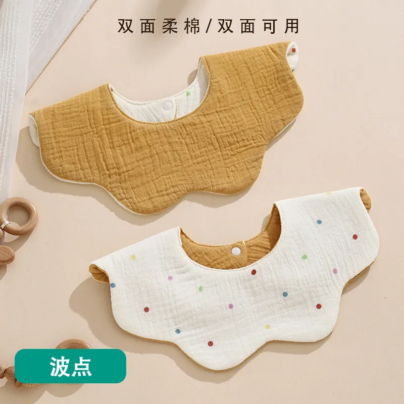 Baby Bibs 360 Degree Rotating Cotton Gauze Saliva Towel - Waterproof, Double-Sided, Korean Style Ins Design for Infants and Toddlers thumbnail 10