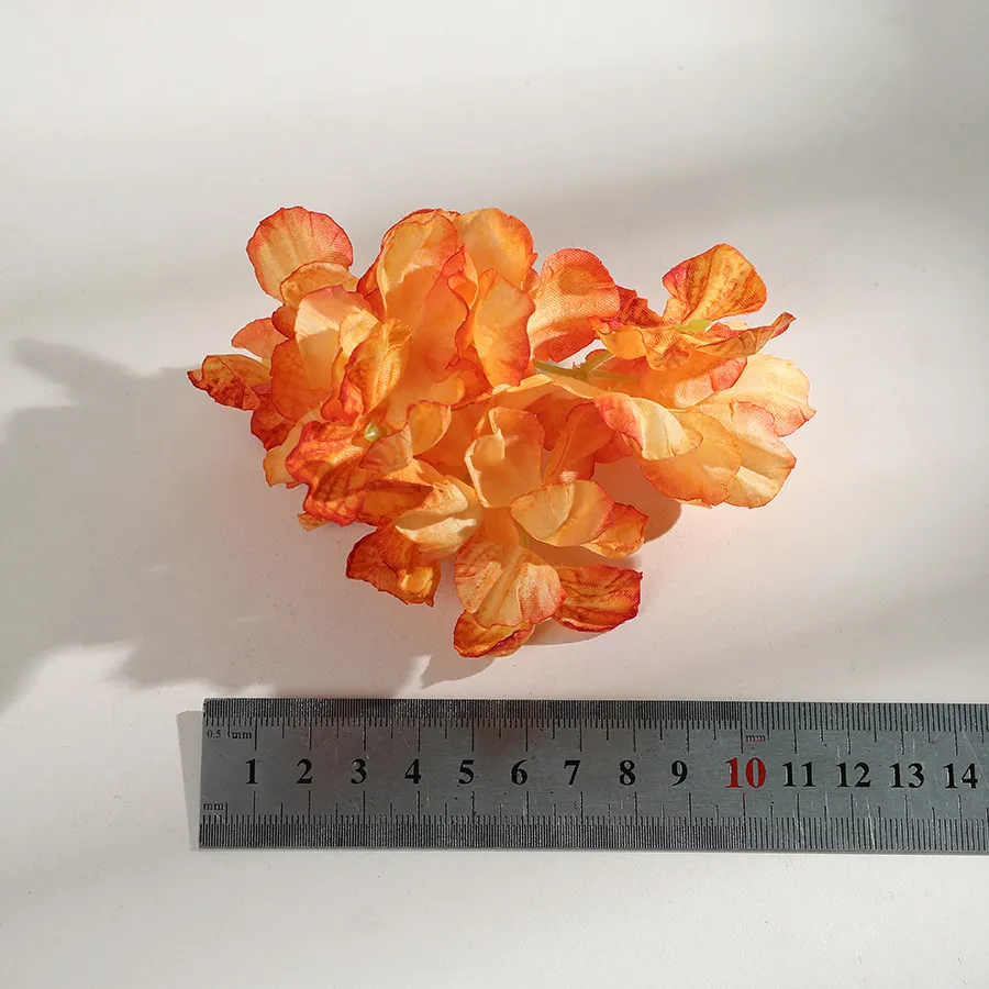 Artificial Hydrangea Flowers for Crafts - Burnt Edge Silk Hydrangeas for DIY Projects, Hair Accessories, Hanfu Matching, Home Decoration, Wedding Decor showcase 2