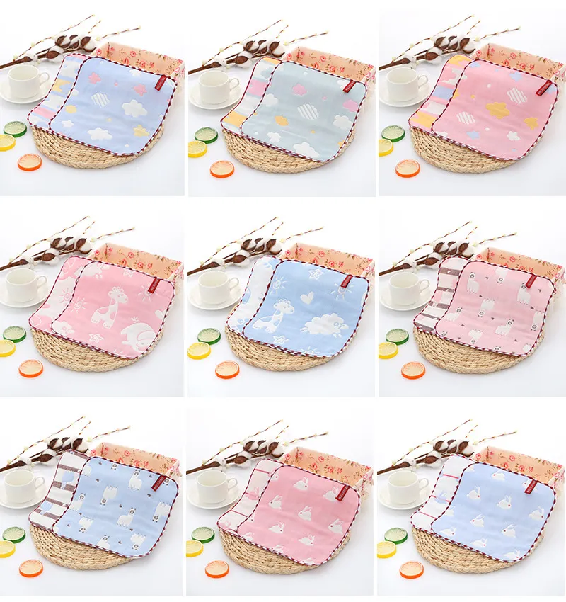 Soft Cotton Baby Face Towels - 6-Layer Gauze Small Square Towels for Newborns, Infants, Toddlers - Absorbent Handkerchiefs for Kindergarten and Daily Use showcase 13