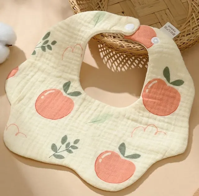 Baby Bibs 6-Layer Cotton Gauze Breathable Saliva Towel Newborn Bib Class A Male Female Petal Bibs Soft Absorbent Feeding Dribble Bibs thumbnail 7