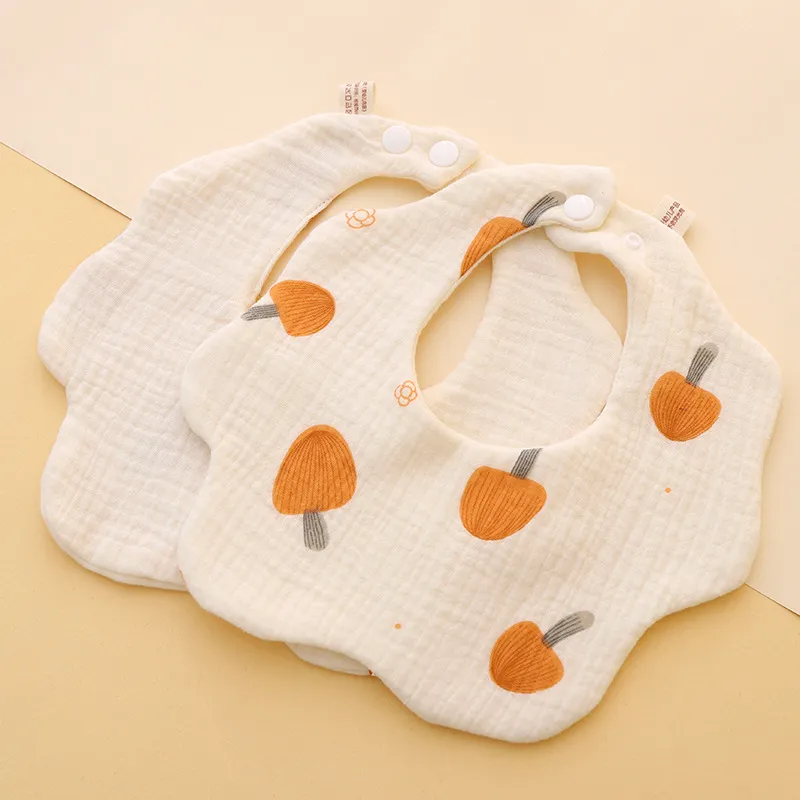 Baby Bibs 6-Layer Cotton Gauze Breathable Saliva Towel Newborn Bib Class A Male Female Petal Bibs Soft Absorbent Feeding Dribble Bibs thumbnail 9