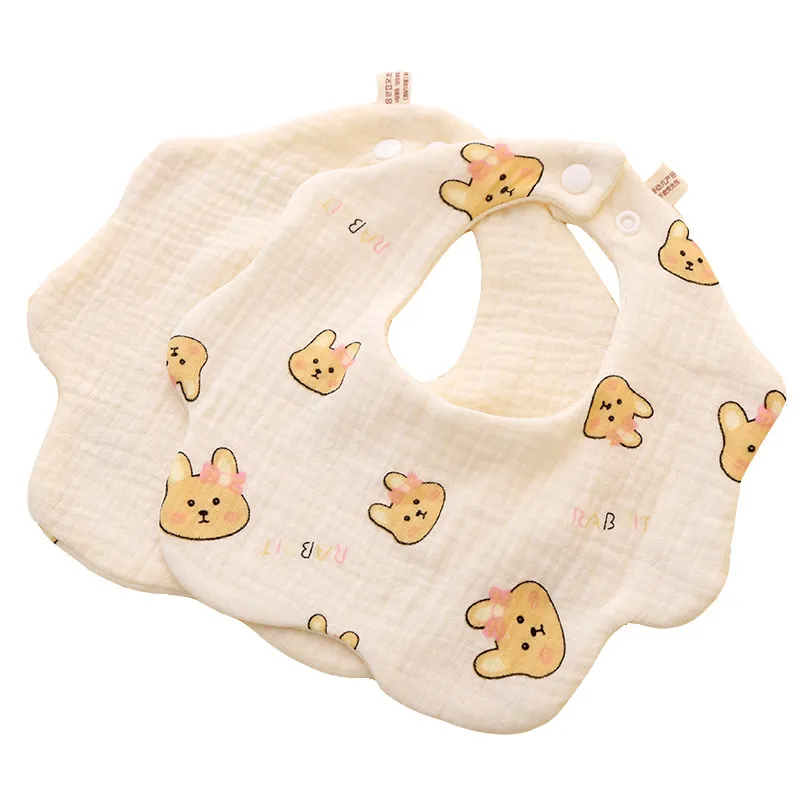 Baby Bibs 6-Layer Cotton Gauze Breathable Saliva Towel Newborn Bib Class A Male Female Petal Bibs Soft Absorbent Feeding Dribble Bibs thumbnail 5