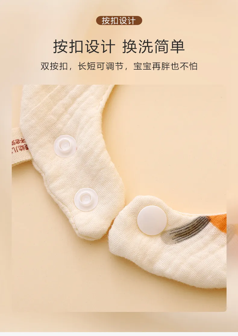 Baby Bibs 6-Layer Cotton Gauze Breathable Saliva Towel Newborn Bib Class A Male Female Petal Bibs Soft Absorbent Feeding Dribble Bibs showcase 8