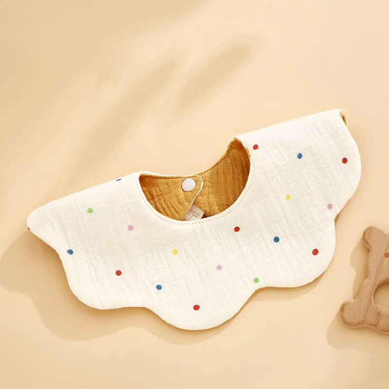 Waterproof Baby Bibs 360 Degree Rotating Petal Design - Newborn Saliva Towel, A-Class Gauze, Infant Bibs for Feeding and Drooling thumbnail 10