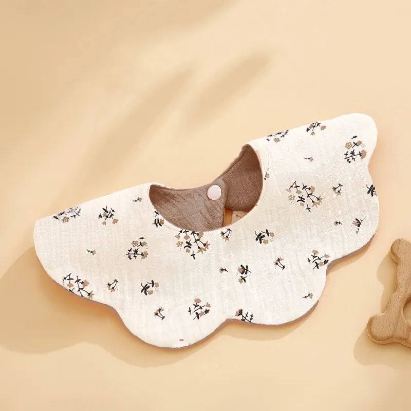 Waterproof Baby Bibs 360 Degree Rotating Petal Design - Newborn Saliva Towel, A-Class Gauze, Infant Bibs for Feeding and Drooling thumbnail 6