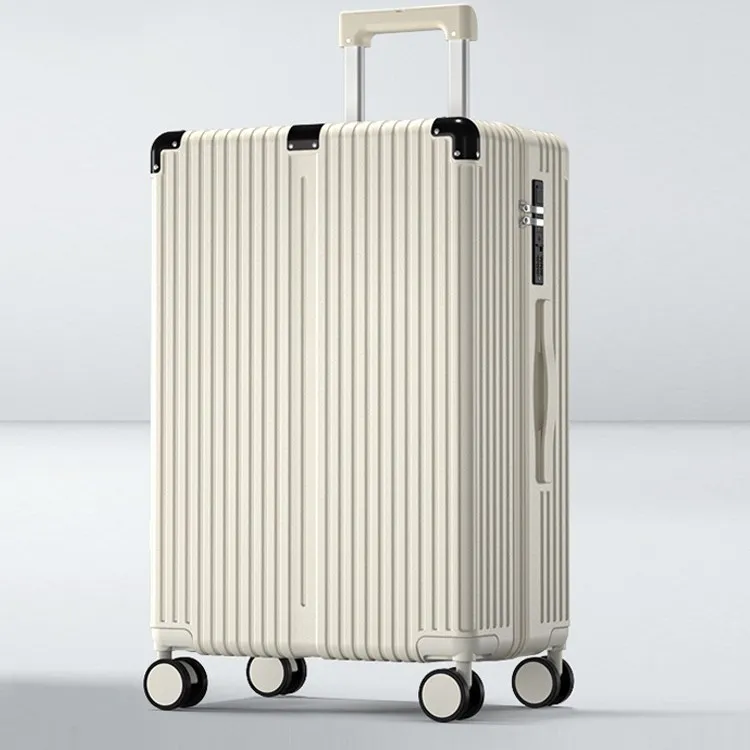 Durable Leather Suitcase for Students & Travelers - Universal Wheel Trolley, Password Lock, Fashionable Travel Luggage, Boarding Case for Men & Women thumbnail 1