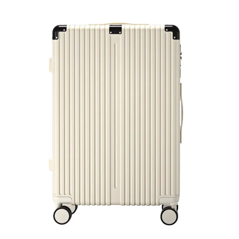 Durable Leather Suitcase for Students & Travelers - Universal Wheel Trolley, Password Lock, Fashionable Travel Luggage, Boarding Case for Men & Women thumbnail 5