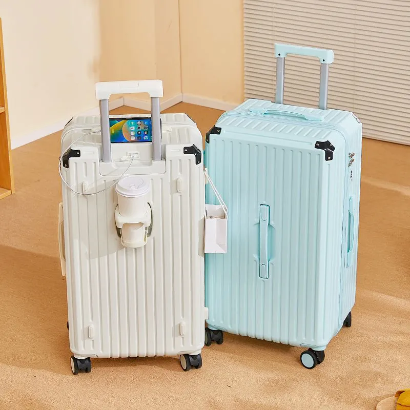 Durable Multifunctional Suitcase Set - 20, 24, 28 Inch Trolley Luggage with Password Lock, Reinforced Corners - Strong Travel Case for Men & Women thumbnail 1