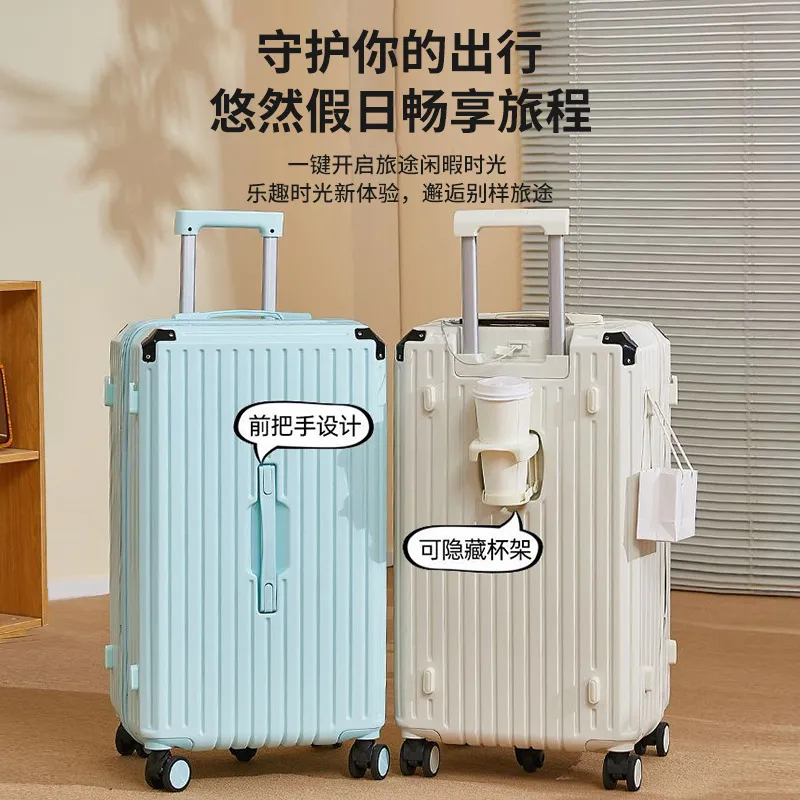 Durable Multifunctional Suitcase Set - 20, 24, 28 Inch Trolley Luggage with Password Lock, Reinforced Corners - Strong Travel Case for Men & Women thumbnail 2