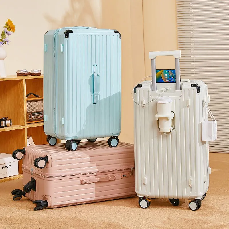 Durable Multifunctional Suitcase Set - 20, 24, 28 Inch Trolley Luggage with Password Lock, Reinforced Corners - Strong Travel Case for Men & Women thumbnail 4