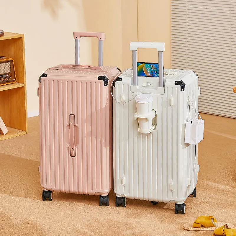 Durable Multifunctional Suitcase Set - 20, 24, 28 Inch Trolley Luggage with Password Lock, Reinforced Corners - Strong Travel Case for Men & Women thumbnail 3