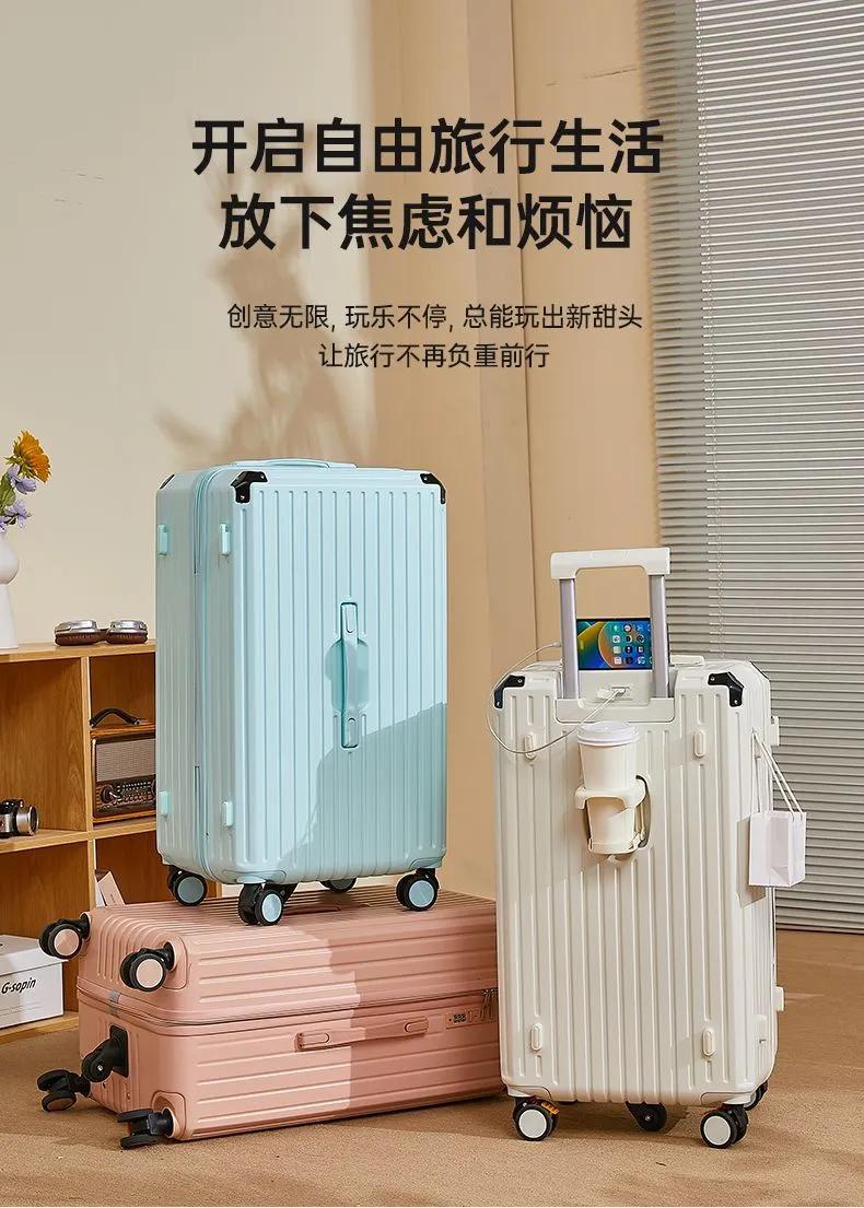 Durable Multifunctional Suitcase Set - 20, 24, 28 Inch Trolley Luggage with Password Lock, Reinforced Corners - Strong Travel Case for Men & Women showcase 15