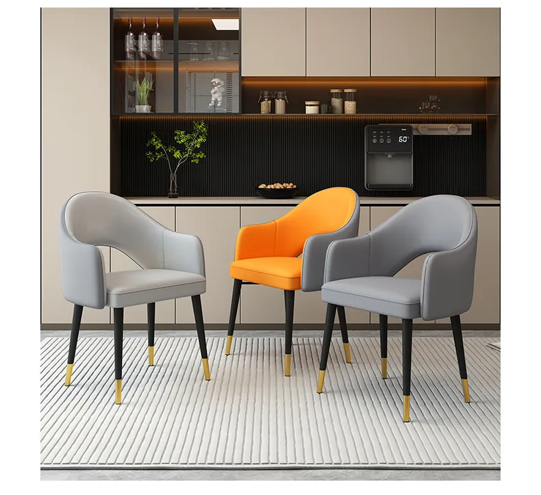 Modern Dining Chair with Backrest - Light Luxury High-End Design for Home, Hotel, Restaurant - Simple Dining Table Negotiation Chair showcase 4
