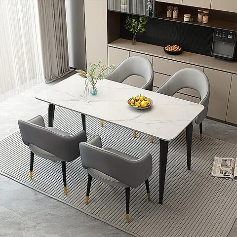 Modern Dining Chair with Backrest - Light Luxury High-End Design for Home, Hotel, Restaurant - Simple Dining Table Negotiation Chair