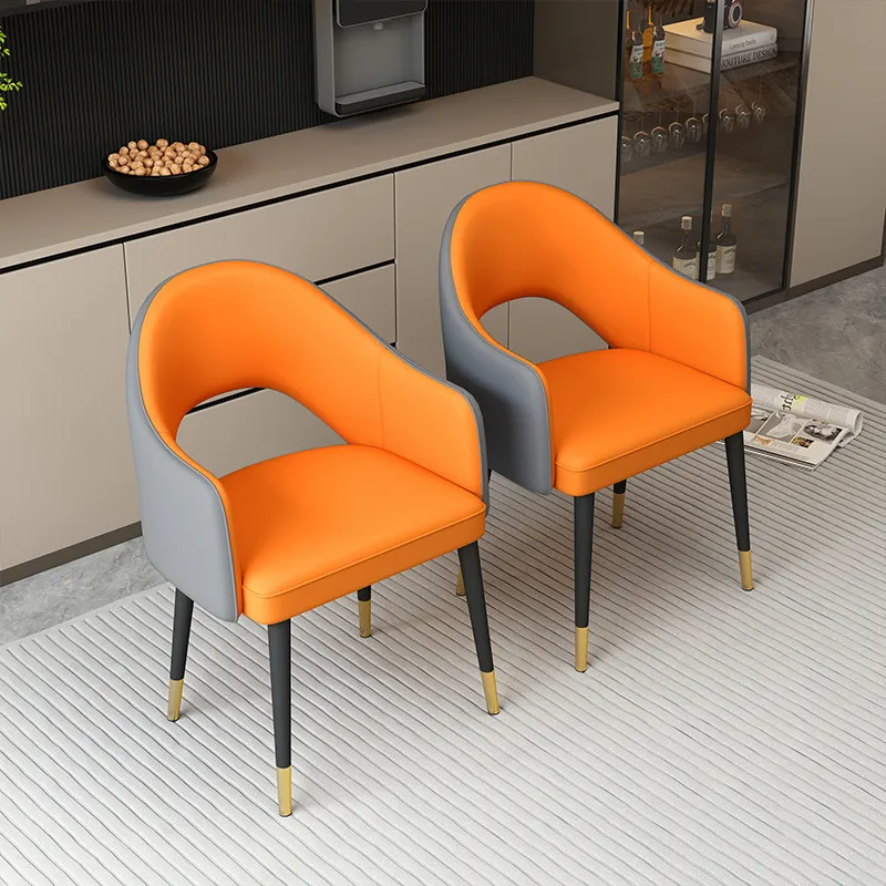 Modern Dining Chair with Backrest - Light Luxury High-End Design for Home, Hotel, Restaurant - Simple Dining Table Negotiation Chair thumbnail 3