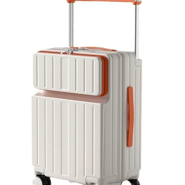 20-inch Expandable Rolling Luggage Suitcase with Cup Holder - Multifunctional Carry-on Spinner for Men and Women - Front Opening Travel Boarding Box with Password Lock thumbnail 5