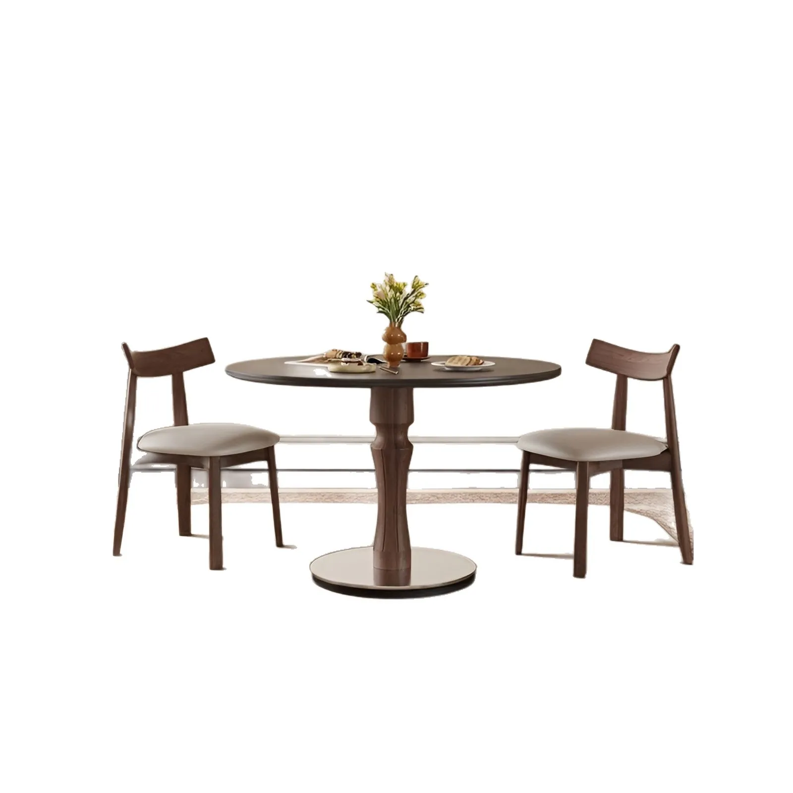 Modern Nordic Solid Wood Dining Chair with Backrest - Light Luxury Style for Home, Hotel, Restaurant, and Bar - Black Paddle Design thumbnail 5