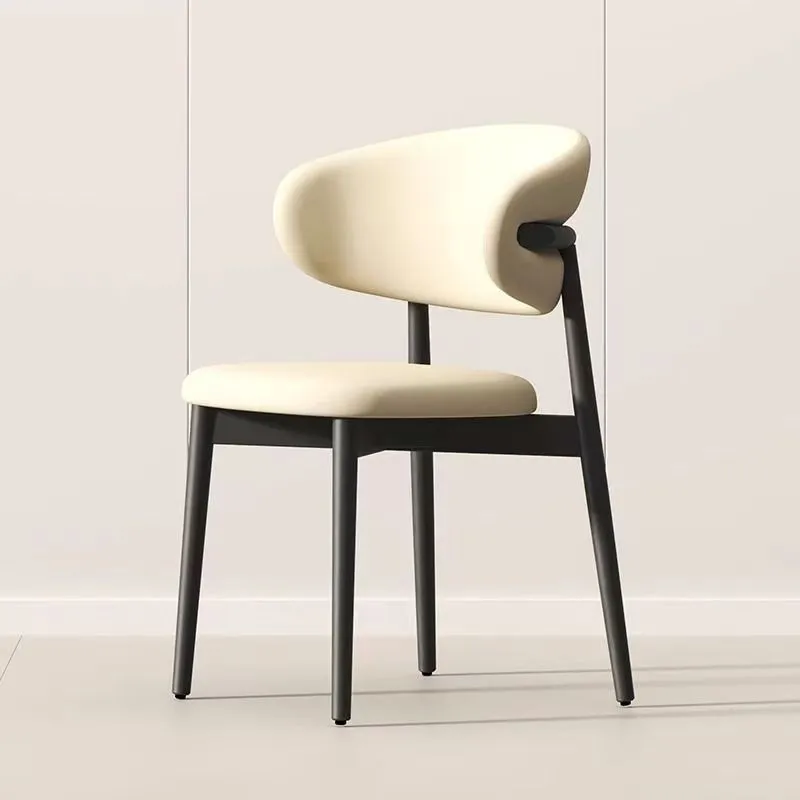 Modern Minimalist Dining Chair with Horn Backrest - Simple Home and Restaurant Seating - Comfortable and Stylish Accent Chair thumbnail 10