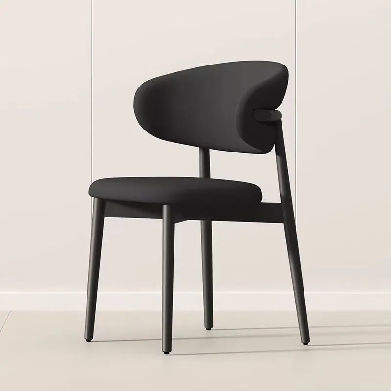Modern Minimalist Dining Chair with Horn Backrest - Simple Home and Restaurant Seating - Comfortable and Stylish Accent Chair thumbnail 6