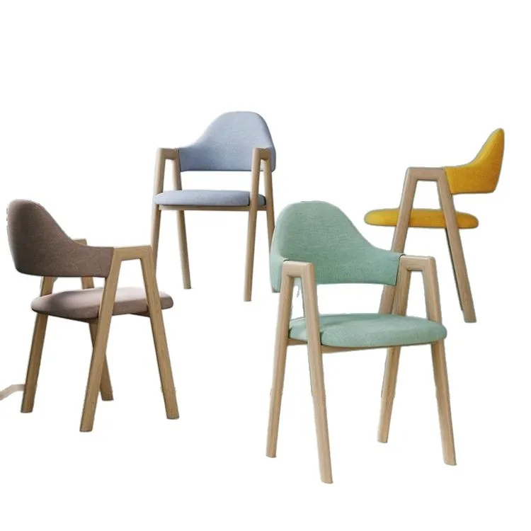 Modern Scandinavian Dining Chair - Simple A-Line Design, Iron Frame, Comfortable Backrest - Ideal for Home, Restaurant, Bedroom, Desk thumbnail 5