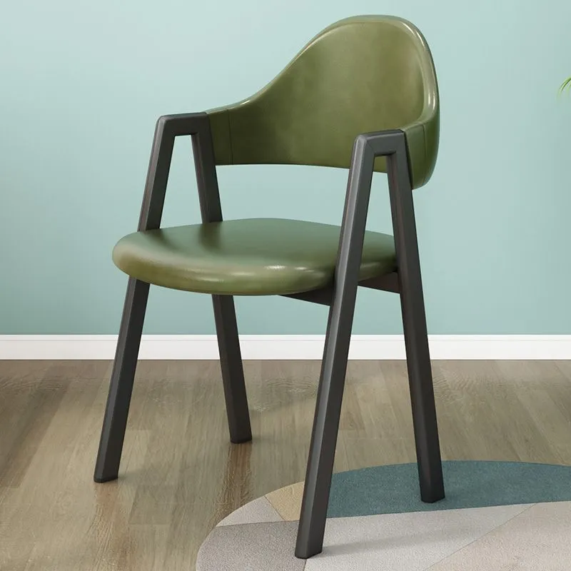 Modern Scandinavian Dining Chair - Simple A-Line Design, Iron Frame, Comfortable Backrest - Ideal for Home, Restaurant, Bedroom, Desk thumbnail 6