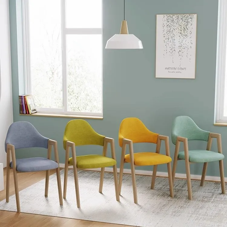 Modern Scandinavian Dining Chair - Simple A-Line Design, Iron Frame, Comfortable Backrest - Ideal for Home, Restaurant, Bedroom, Desk thumbnail 3