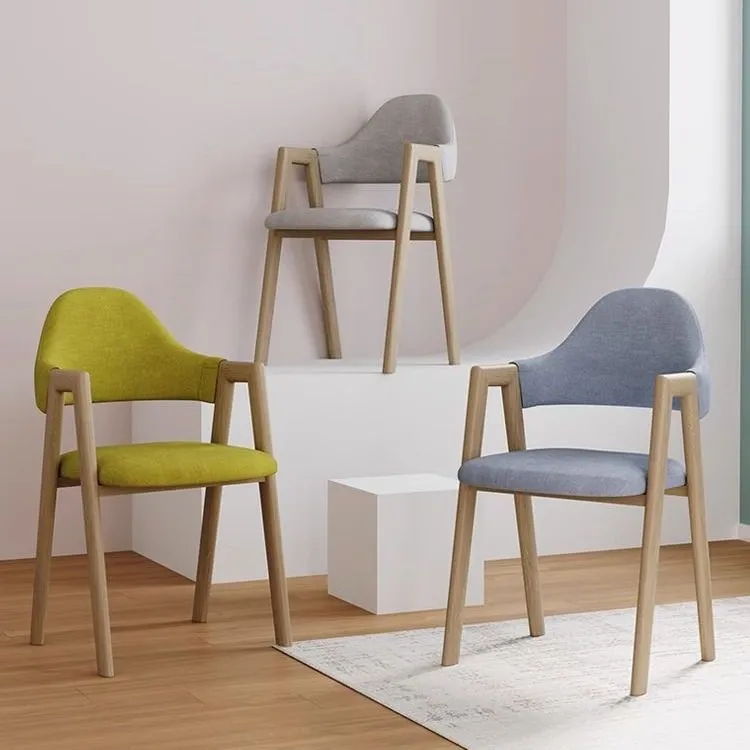 Modern Scandinavian Dining Chair - Simple A-Line Design, Iron Frame, Comfortable Backrest - Ideal for Home, Restaurant, Bedroom, Desk thumbnail 2