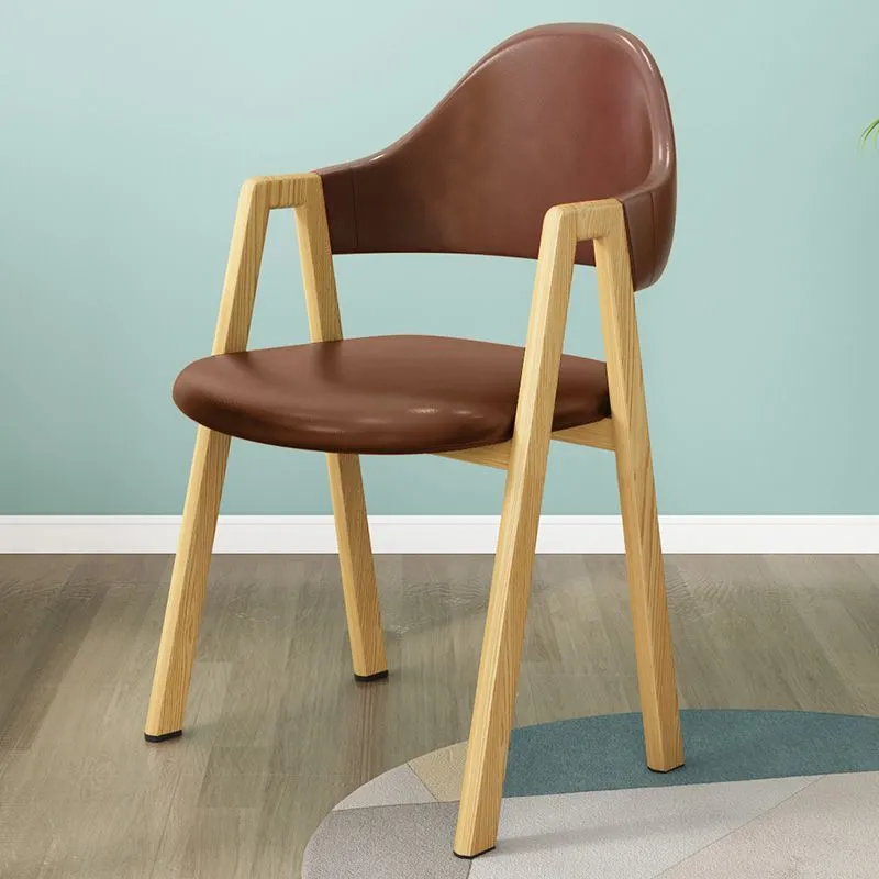 Modern Scandinavian Dining Chair - Simple A-Line Design, Iron Frame, Comfortable Backrest - Ideal for Home, Restaurant, Bedroom, Desk thumbnail 8