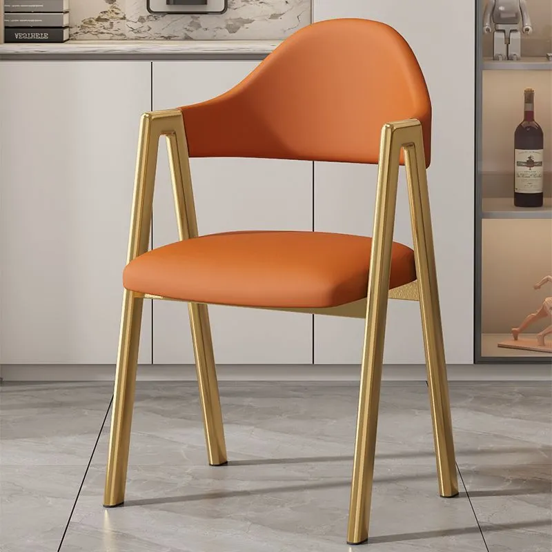 Modern Scandinavian Dining Chair - Simple A-Line Design, Iron Frame, Comfortable Backrest - Ideal for Home, Restaurant, Bedroom, Desk thumbnail 7