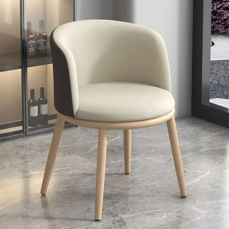 White & Brown - Wood Legs