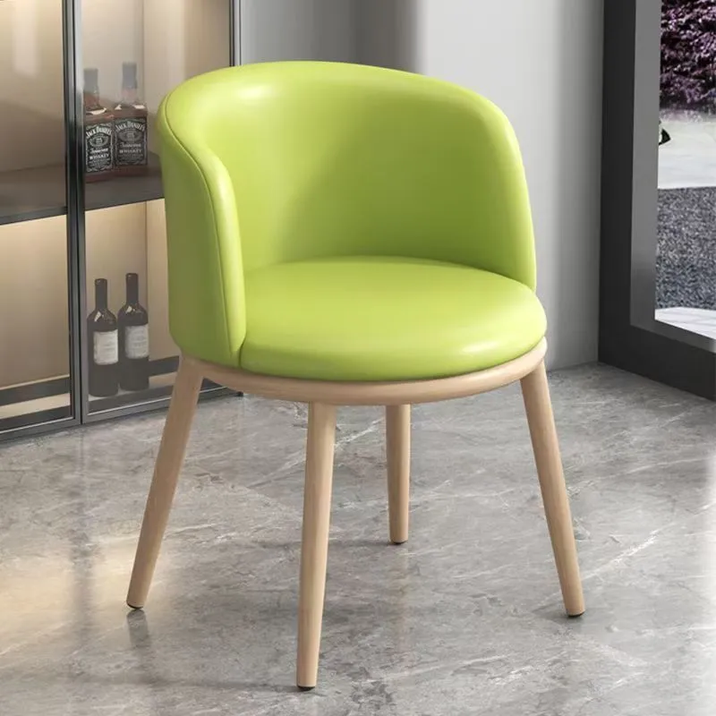 Modern Minimalist Accent Chair with Backrest - Light Luxury Leisure Chair for Home, Office, Balcony, Reception, Dining - Comfortable and Stylish Seating thumbnail 2