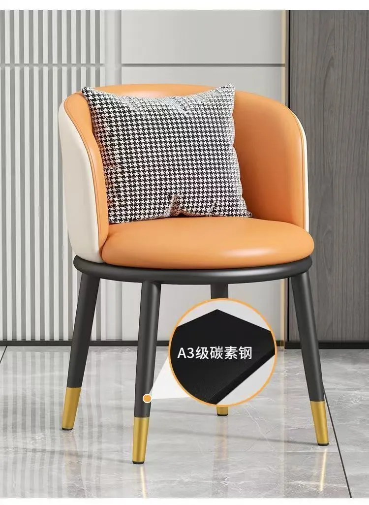 Modern Minimalist Accent Chair with Backrest - Light Luxury Leisure Chair for Home, Office, Balcony, Reception, Dining - Comfortable and Stylish Seating showcase 16